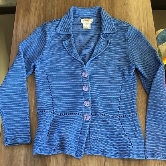 chunky knit cotton cardigan